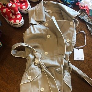 Beige button up dress